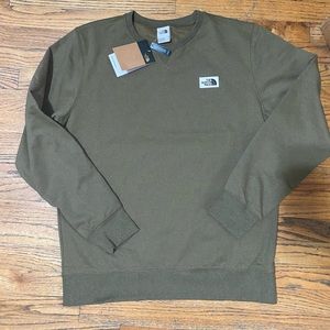 The NORTH FACE size Large Men Heritage Patch Pullover Sweatshirt Military Olive